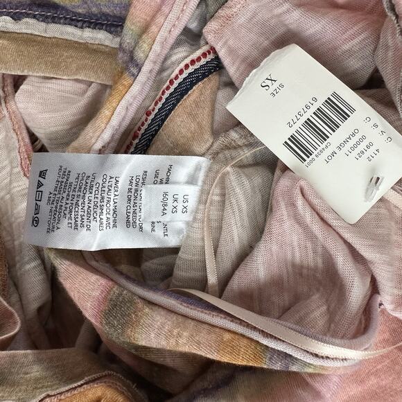 Pilcro Anthropologie Sunset Dyed Motif Twist Back Crewneck Tank Top Size XS - Picture 3 of 6